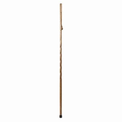 Hiking Walking Trekking Stick - Handcrafted Wooden Walking & Hiking Stick - Made in the USA by Brazos - Twisted Oak Trekker - Brown - 55 inches