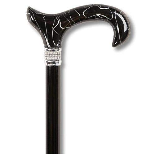 Petite Straight Single Point Cane Color: Black Diamond