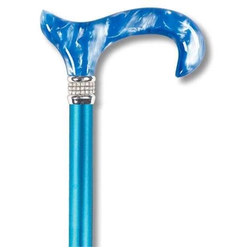 Petite Straight Single Point Cane Color: Blue Diamond