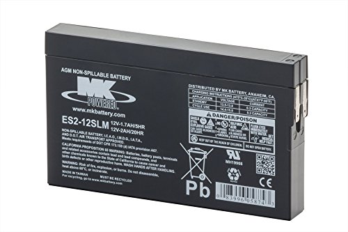 MK Battery ES2-12SLM Maintenance-Free Rechargeable Sealed Lead-Acid Battery