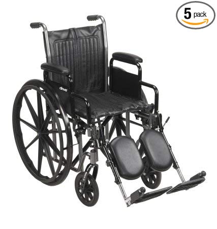 McKesson Standard Wheelchair with Swing Away Footrests - Swing-Away Footrests, 20 Inch Seat, 350 lbs. Capacity - 62164201