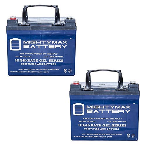 12V 35AH GEL Battery for Interstate DCM0035 Wheelchair - 2 Pack - Mighty Max Battery brand product
