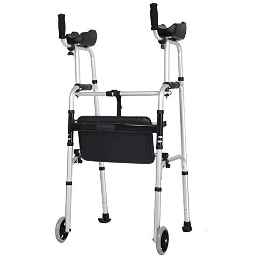 JIN Elderly Walker Aluminum Alloy Arms Support Can Take A Bath Telescopic Non-Slip Medical Insurance Walker