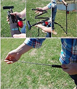 Cast-A-Cane Fishing Pole and Collapsible, Adjustable Walking Cane