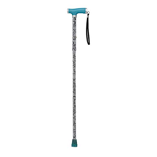 Drive Medical Folding Canes with Glow Grip Handle, Silver Mist