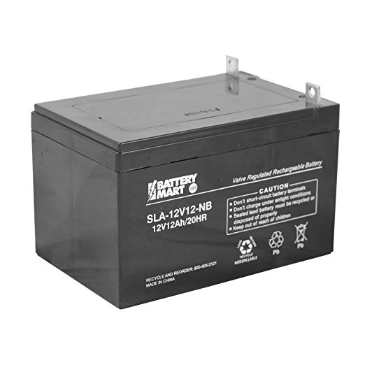 12 Volt, 12 Ah Sealed Lead Acid Battery with Nut and Bolt Terminal