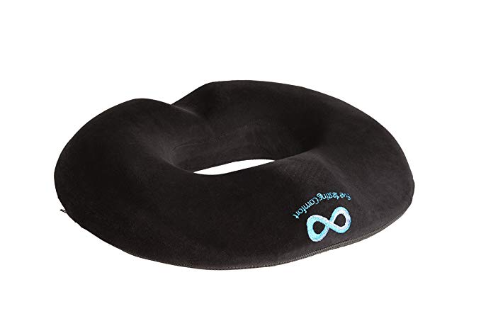 Memory Foam Donut Cushion - Hemorrhoid Treatment, Tailbone and Coccyx Pain Relief by Everlasting Comfort