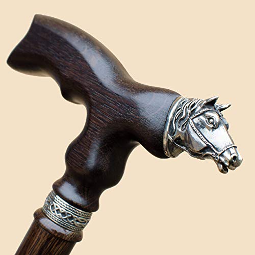 Custom Men's Cane Horse Fancy Wooden Walking Stick for Men Fashionable Hand Carved Vintage Canes Walking Sticks