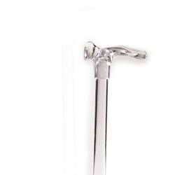 Acrylic Cane - With Contour Grip Right Handle, this cane is designed to fit the hand like a glove for its palm grip handle. This Lucite walking cane is very secure and comfortable, has a weight capacity of 250 pounds. This ergonomic wood cane is ideal for arthritis sufferers. It distributes weight across the entire palm. Height approx: 36 - 37 