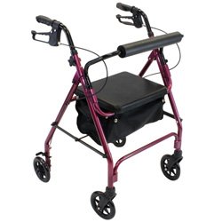 >Rollator Deluxe Burgundy, Folding, Light and Sturdy Rolling Walker • Seat Width: 12″” class=”aligncenter”></a><br /><a href=