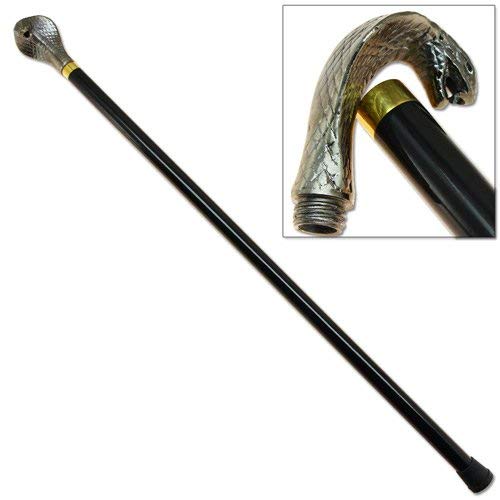 Venom Fang King Cobra Head Cane - Snake Walking Stick Serpent