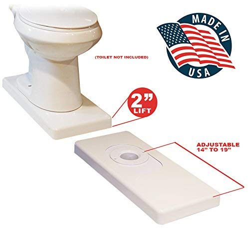 Extended Length Wheelchair Transfer Toilet Riser