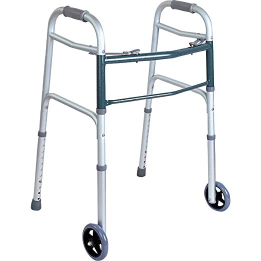 BodyMed Walker, 2-Button, Folding Walker for Seniors and Support After Surgery or Injury