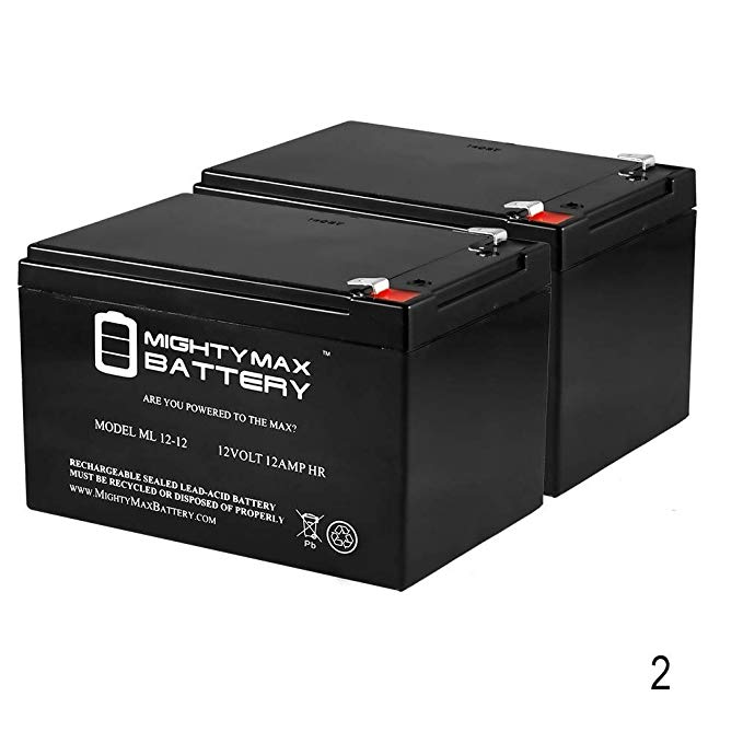 Mighty Max Battery ML12-12 - 12V 12AH F2 Wheelchair Scooter Battery Replaces Interstate DCM0012-2 Pack brand product