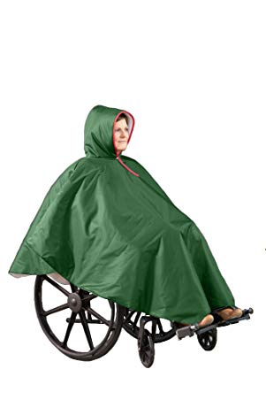 CareActive Wheelchair Winter Poncho - Color: Forest Green