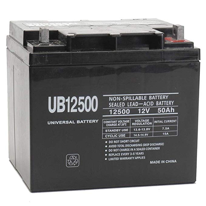 Universal Power Group 12V 50Ah Wheelchair Battery Replaces 44ah Interstate BSL1161