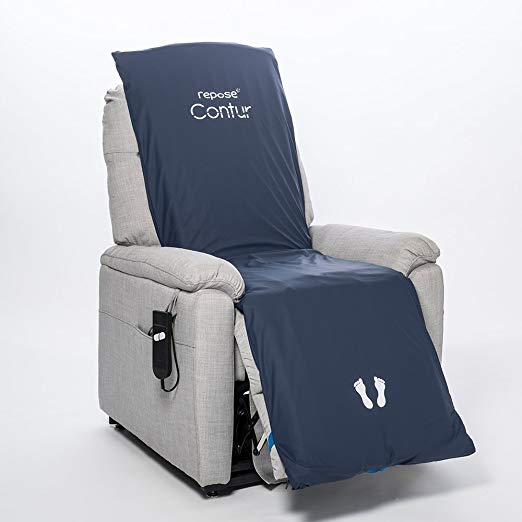 Premium Pressure Relieving Contur Cushion Overlay for Riser Recliner Chair with Pump - Pressure Ulcer/Bedsore Prevention and Treatment by Repose