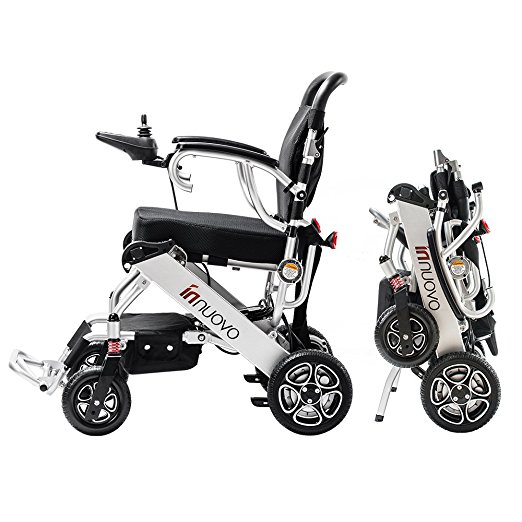 2018 NEW FDA Approval Electric Power Wheelchair - weighs only 50 lbs with battery - supports 295 lb. New upgraded with more secure and stable.