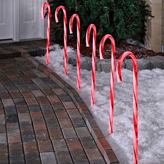 Sylvania CLed Candy Canes 10 ft, 6 canes