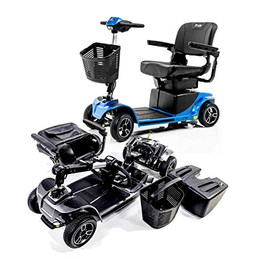 Revo 2.0 4-Wheel Pride Mobility Electric Scooter S67 + Challenger Folding Rear Basket