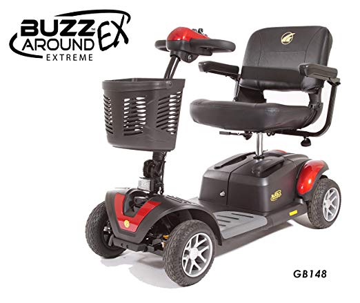 Golden Technologies - Buzzaround EX - Travel Scooter - 4-Wheel - Red