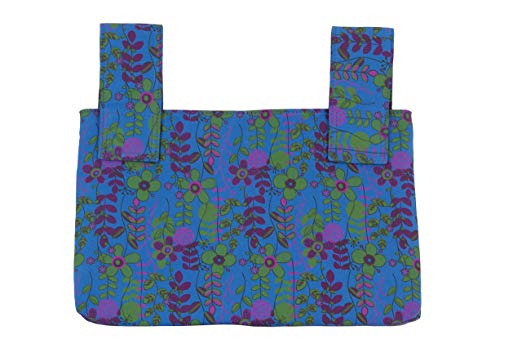 Qelse Designer Walker Bag 3-Pocket Tote Organizer Pouch Blue Accessories for Beautiful Mobility