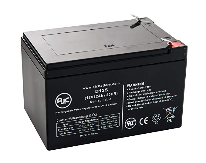 Kung Long WP12-12 12V 12Ah Wheelchair Battery - This is an AJC Brand Replacement