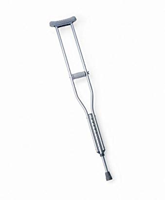 Medline Push-Button Aluminum Crutches, Adult