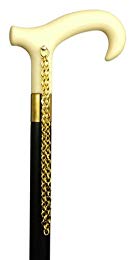 Ladies Derby Cane Black Maple Shaft, Ivory Handle -Affordable Gift! Item #HAR-9131238
