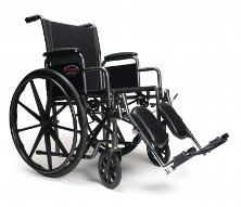 Everest & Jennings 3H010140 Advantage Wheelchair, Detachable Full Arm, Swing Away Footrest, 18