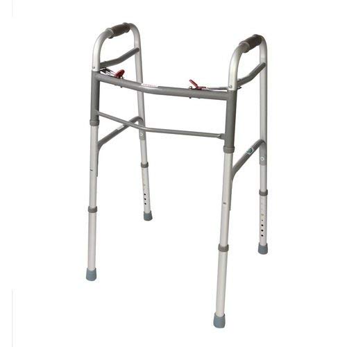 Folding Walker. 2 Button NO/ Wheels. Great For Adults & Seniors.