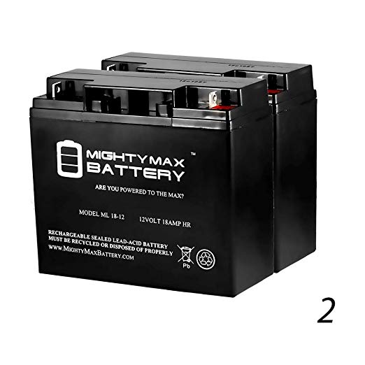 Mighty Max Battery 12V 18Ah SLA Battery for Daytona 3 GT Scooter S35006GT - 2 Pack Brand Product