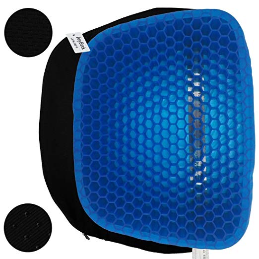 Sitter Seat Cushion As Seen TV, Chair Cushion for Office Wheelchair Car, Gel Support Sponge Massager Wheelchair Seat Chair Cushions for Pressure Relief with 1 Non Clip Zipper Cover AnyBack