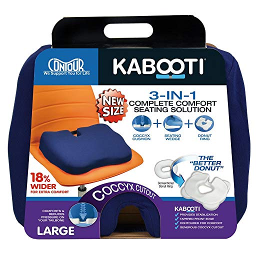 Kabooti Coccyx Seat Cushion, Extended Width (20 inches)