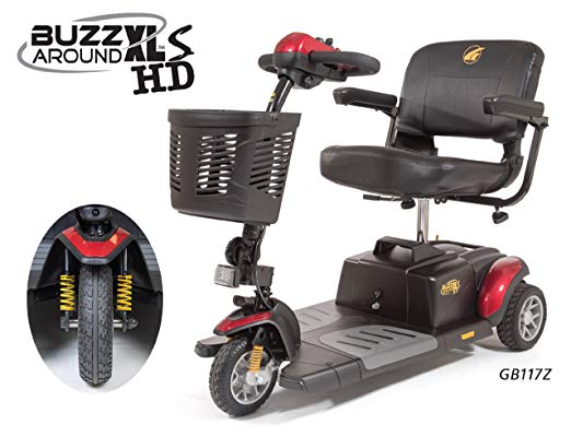 Golden Technologies - Buzzaround XLS HD - Travel Scooter - 3-wheel - Red